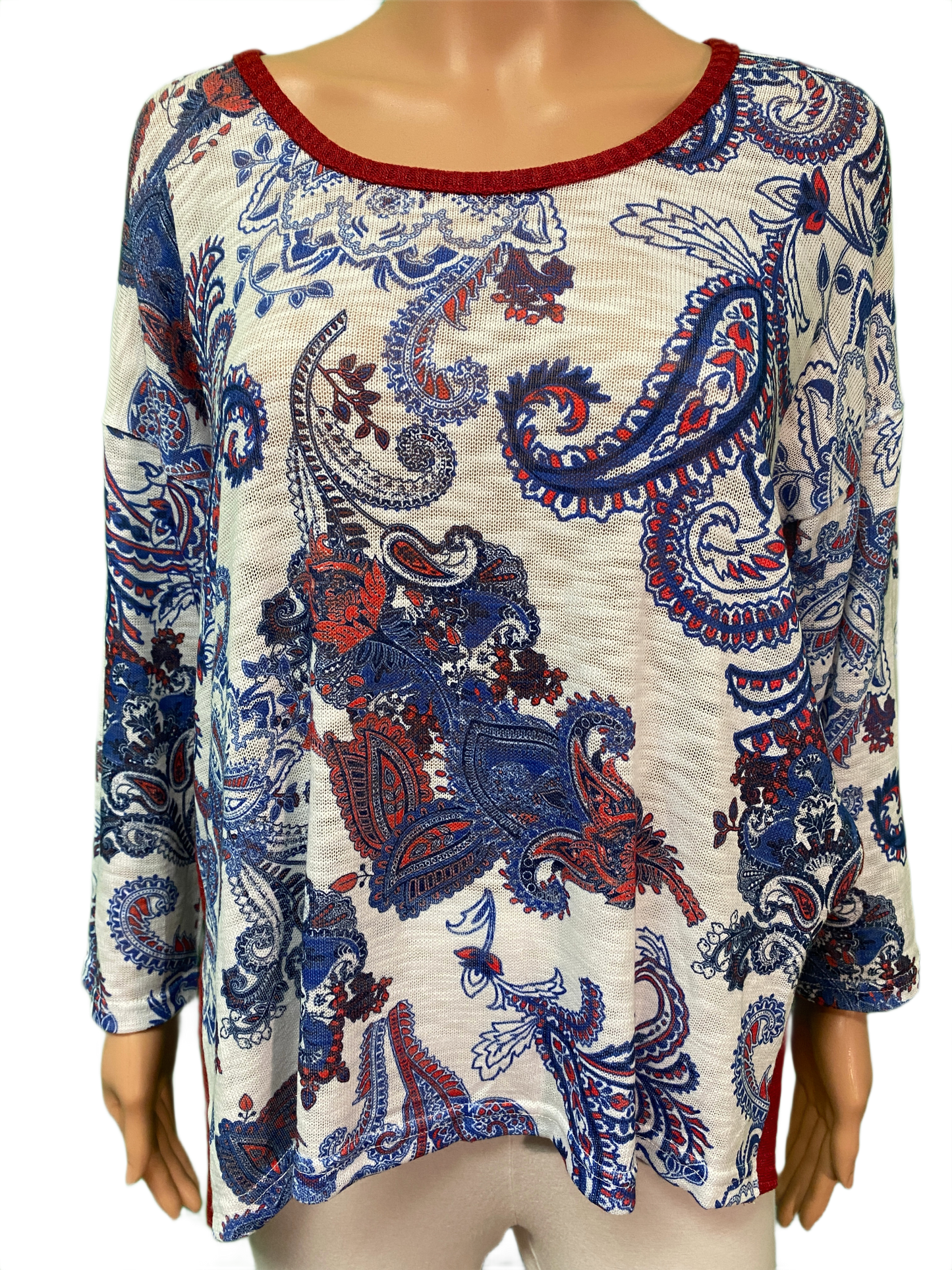 * Paisley Knit Side Trim - Cubism Top