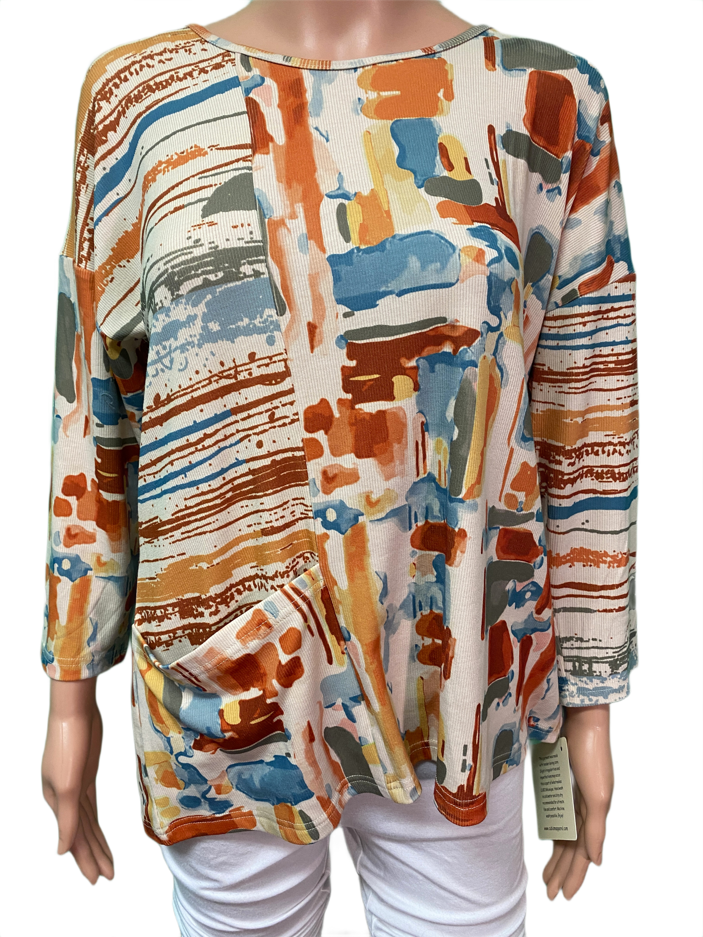 * One Pocket Abstract - Cubism Top