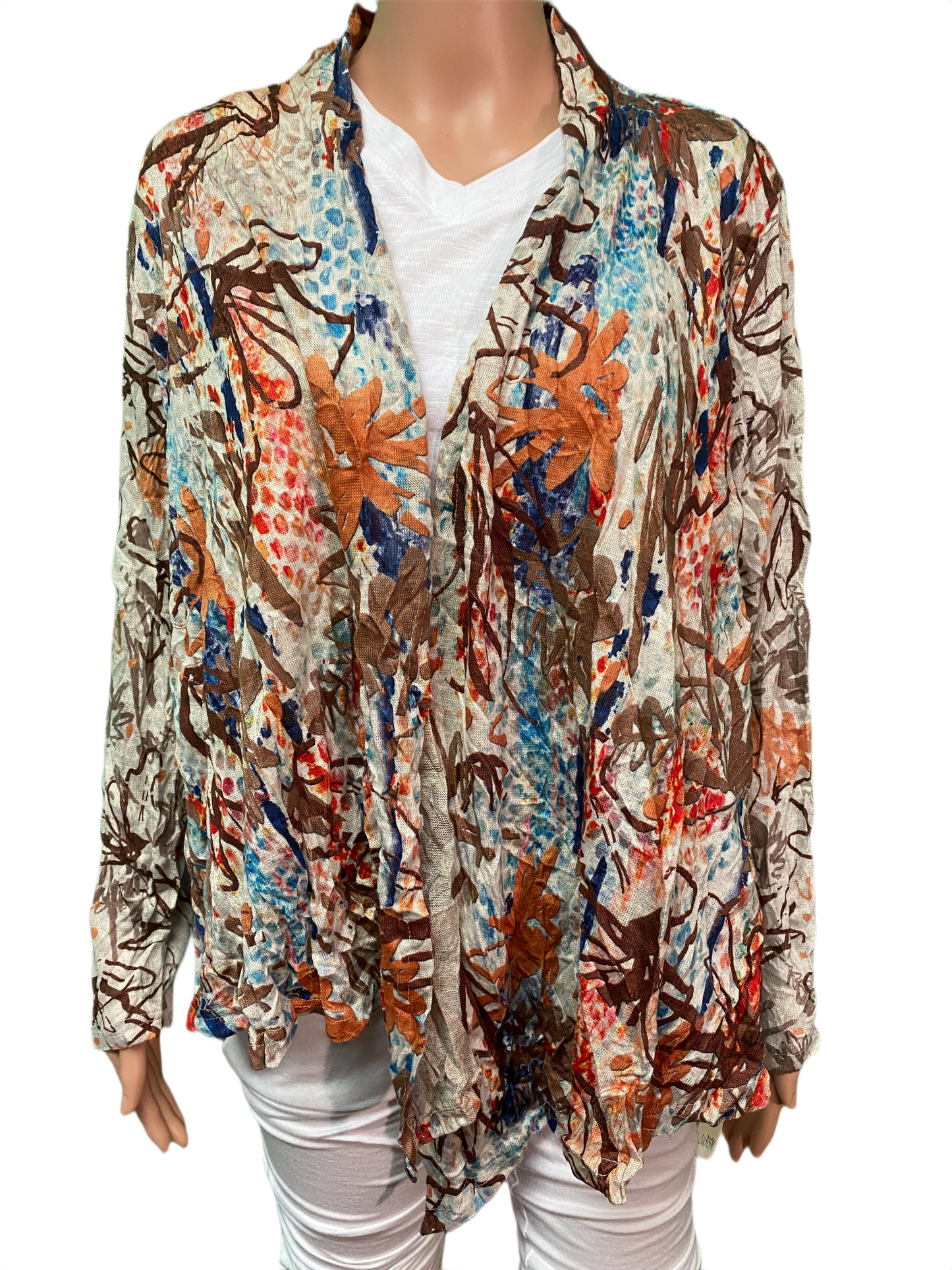 * Drape Cardigan Floral - Cubism Cardigan