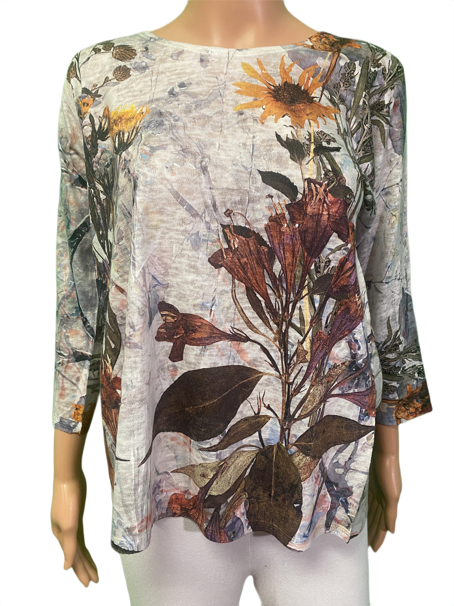Fiona Mixed Daisy Floral - Et' Lois Top