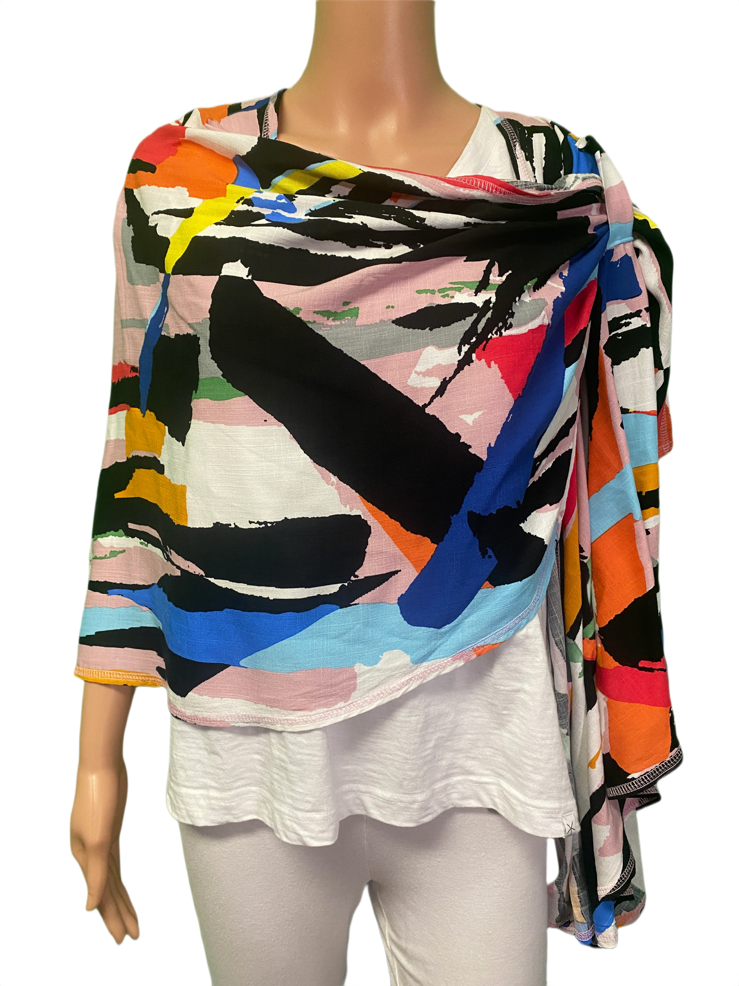 Abstract Pull-Thru Shawl - Pure Essence Top
