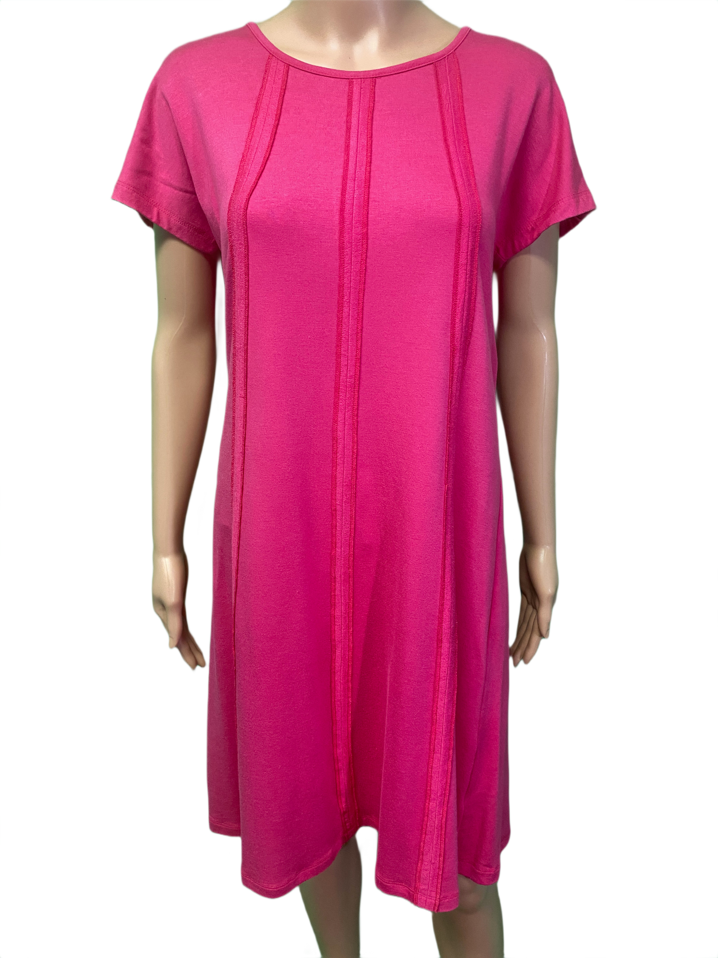 Bamboo Shortsleeve Dress w/Seaming - Pure Essence Dress