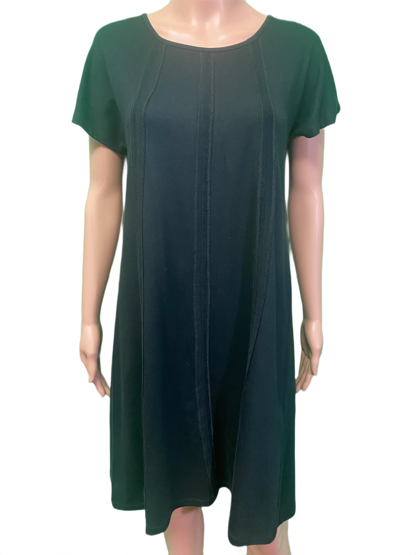 Bamboo Shortsleeve Dress w/Seaming - Pure Essence Dress
