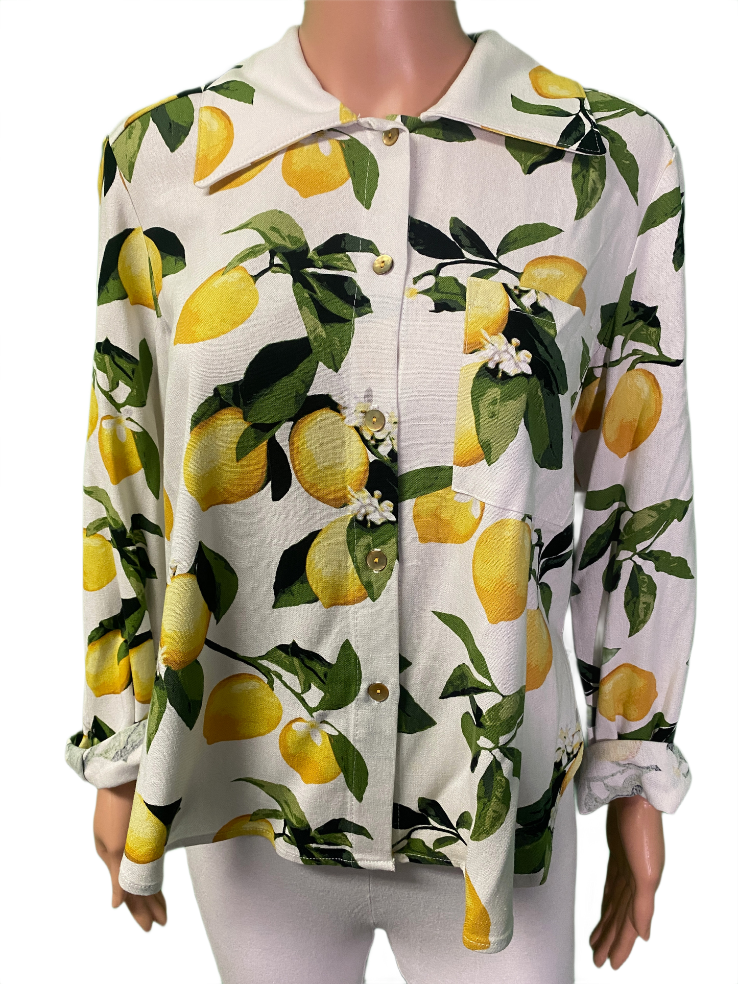 Lemonzest Button-Up Collar - Pure Essence Top