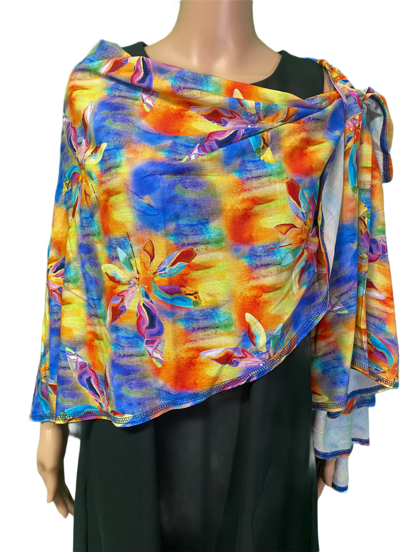 * Floral Pull-Thru Shawl - Pure Essence Top
