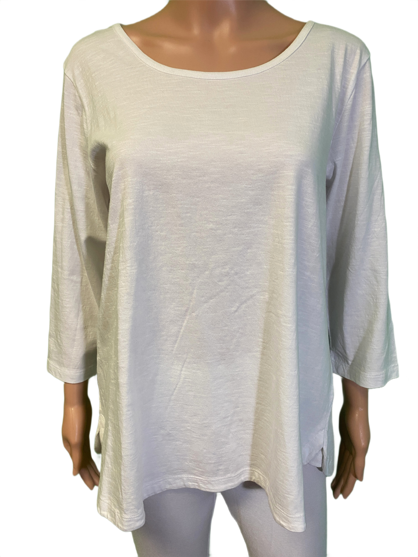 * Organic Cotton 3/4 Sleeve Scoop Neck - Orientique Top