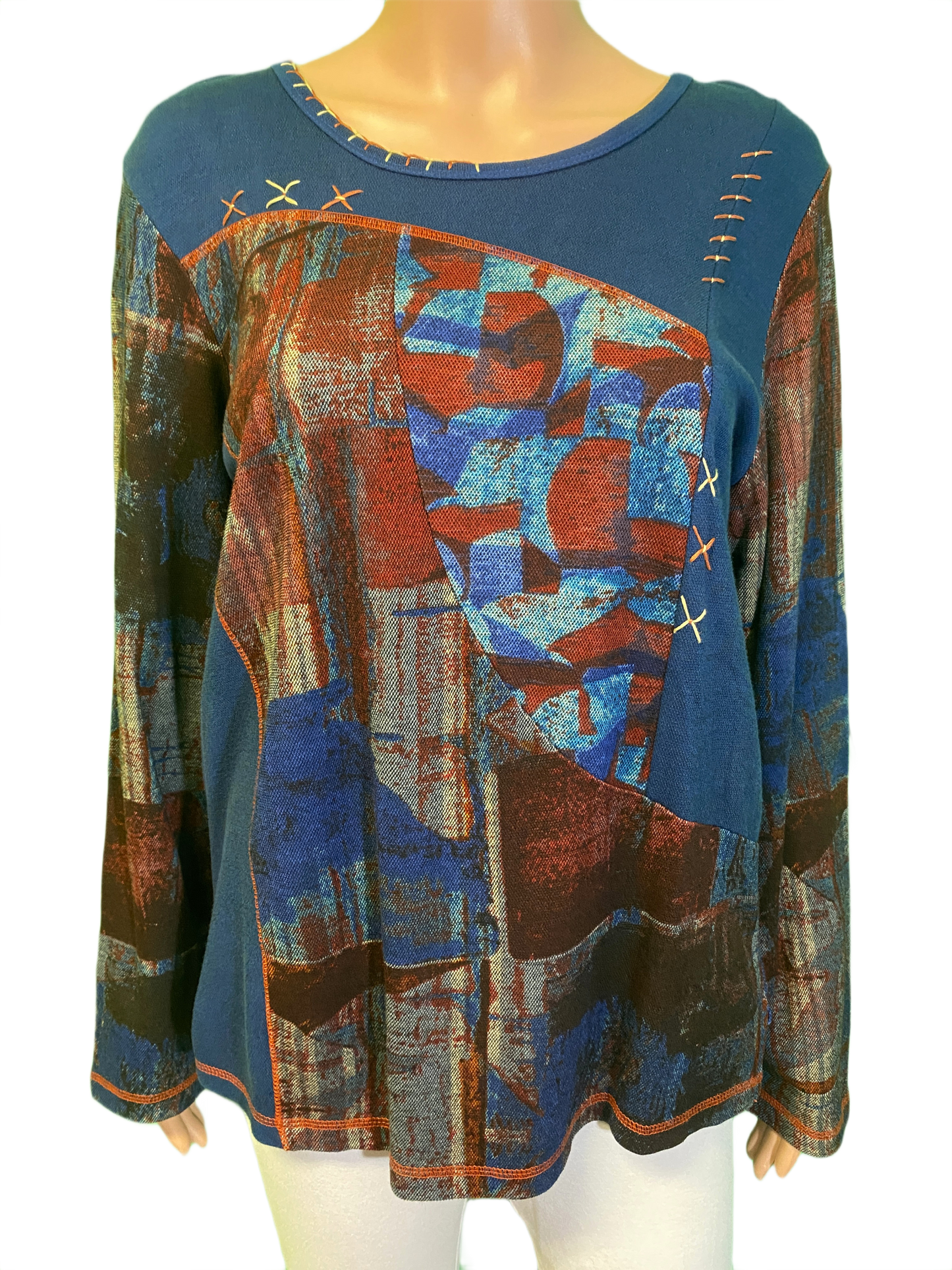 Ravenna Patch Stitch - Orientique Top