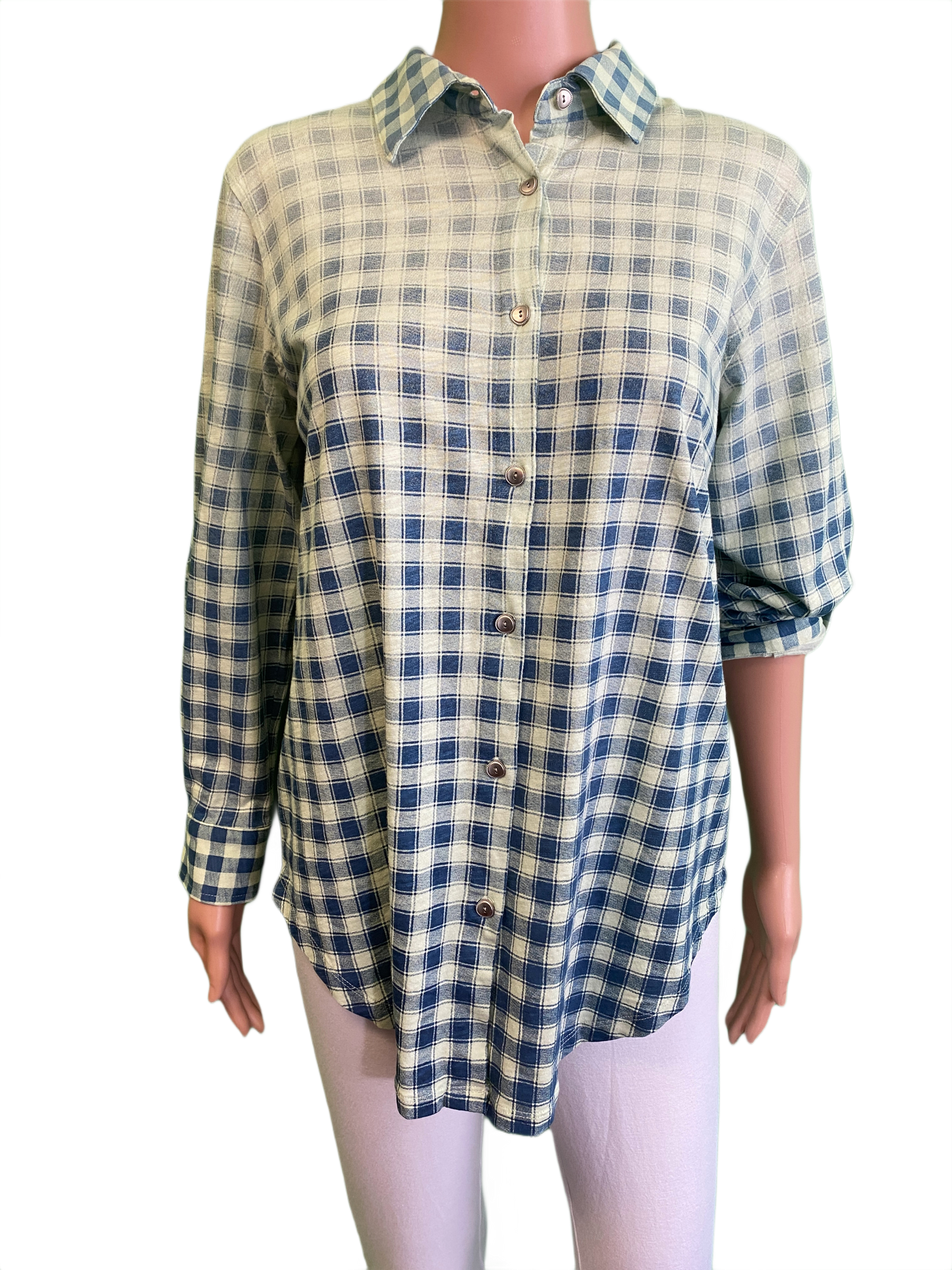 * Gingham Big - Wild Palms Top