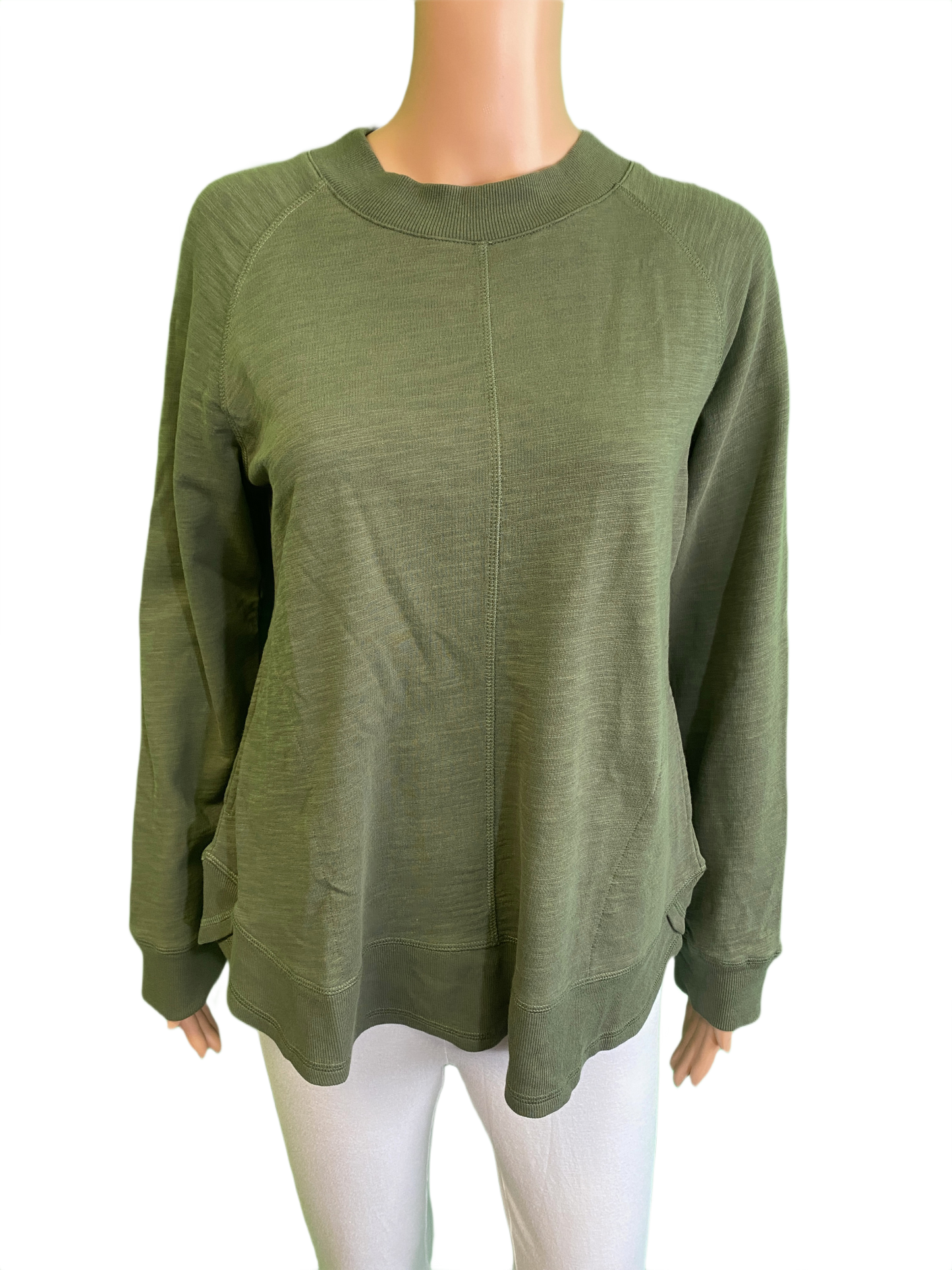 Curved Hem Sweatshirt - Wild Palms Top