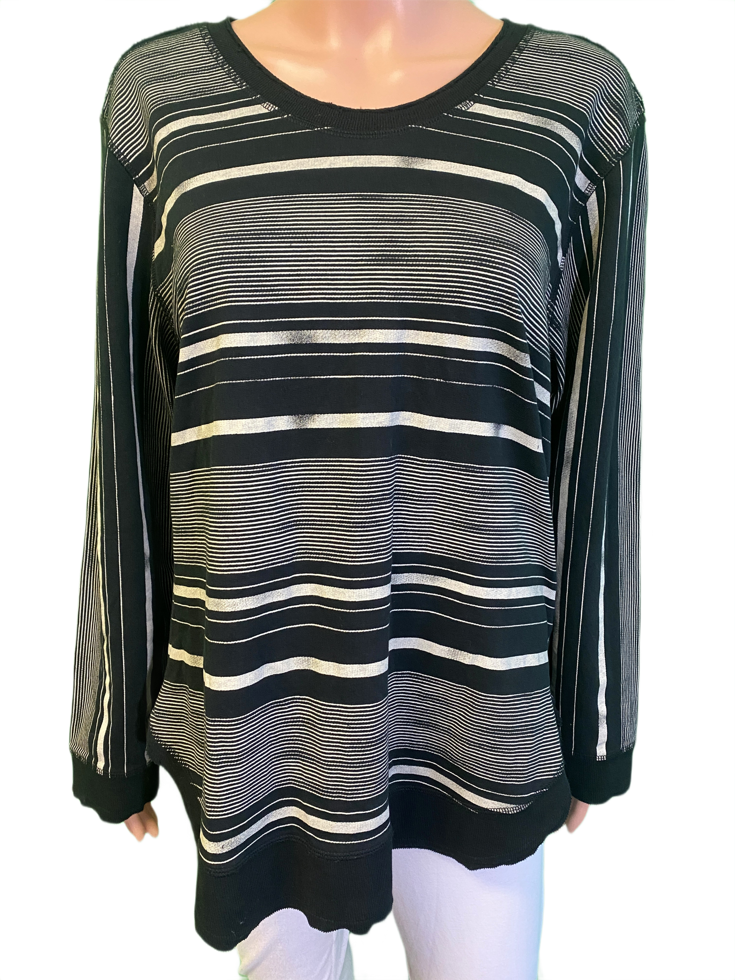 Longsleeve Multi Thin Stripes Pullover - Wild Palms Top