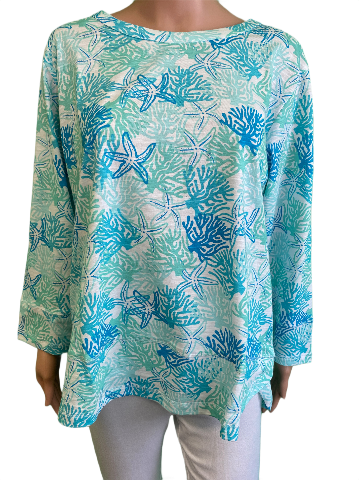 * Coral Reef 3/4 Sleeve - West Indies Top