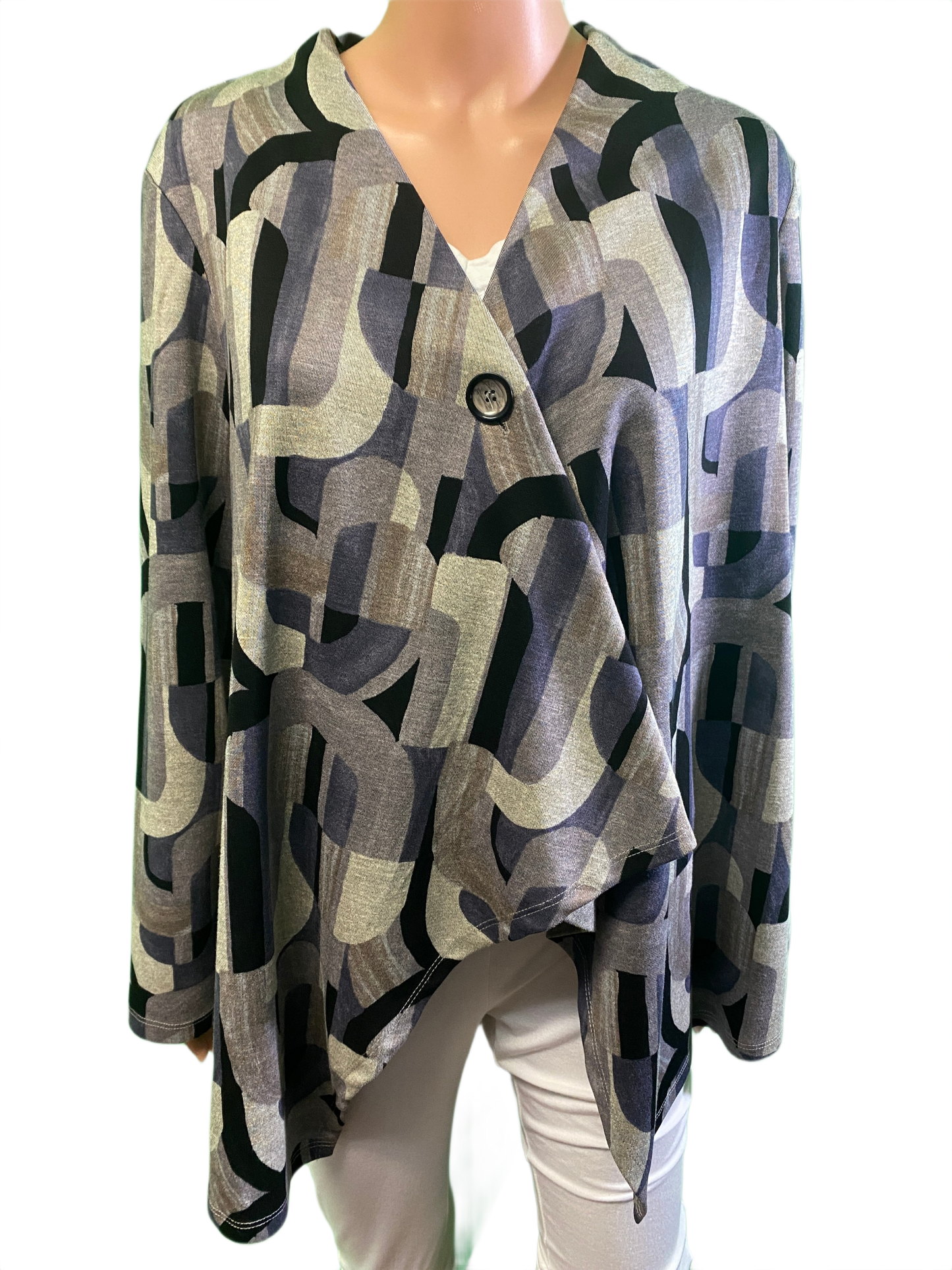 * Geometric Shapes 1-Button - Pure Essence Jacket