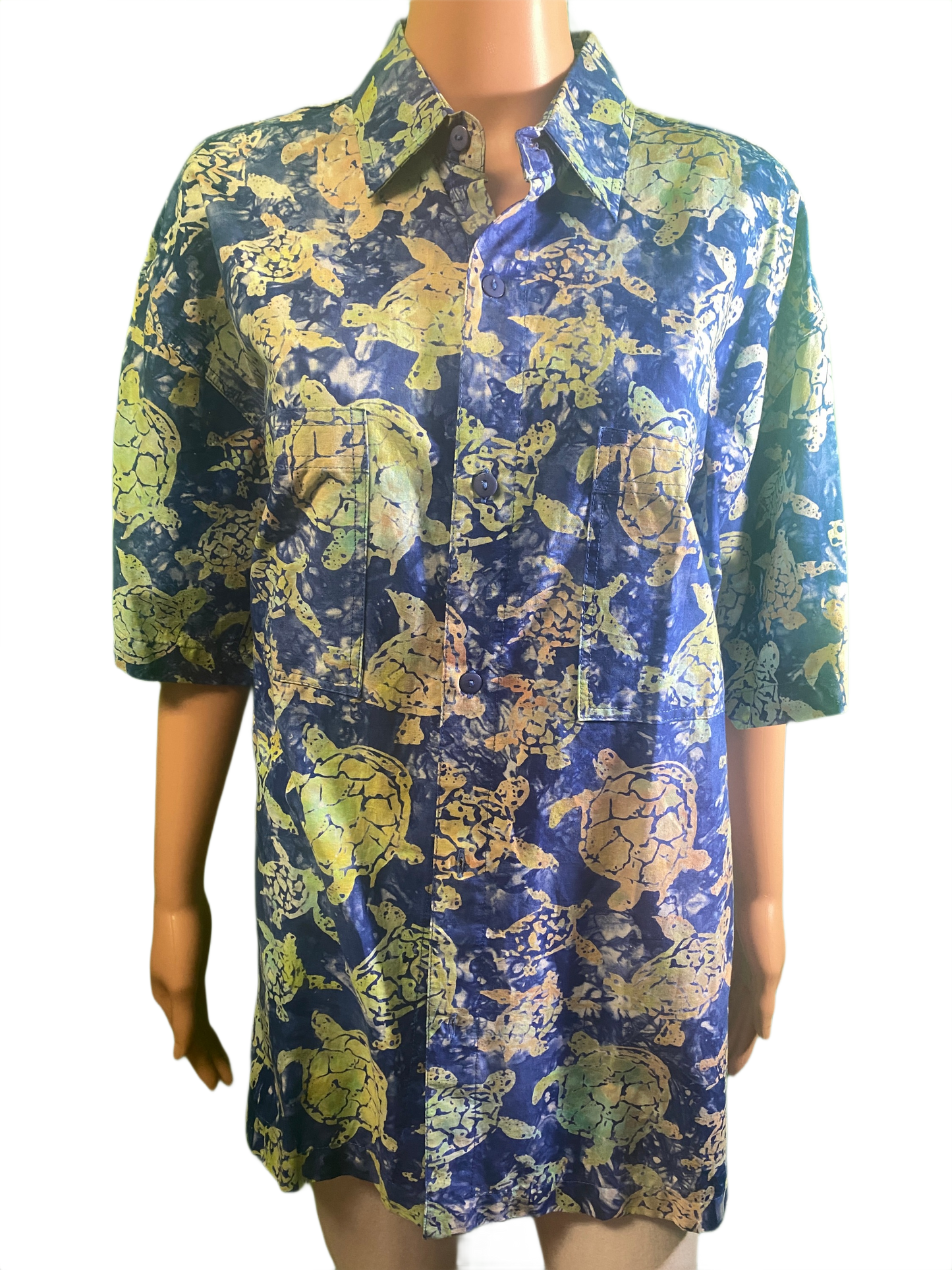* Button Up Turtle Swim - Rum Reggae Top