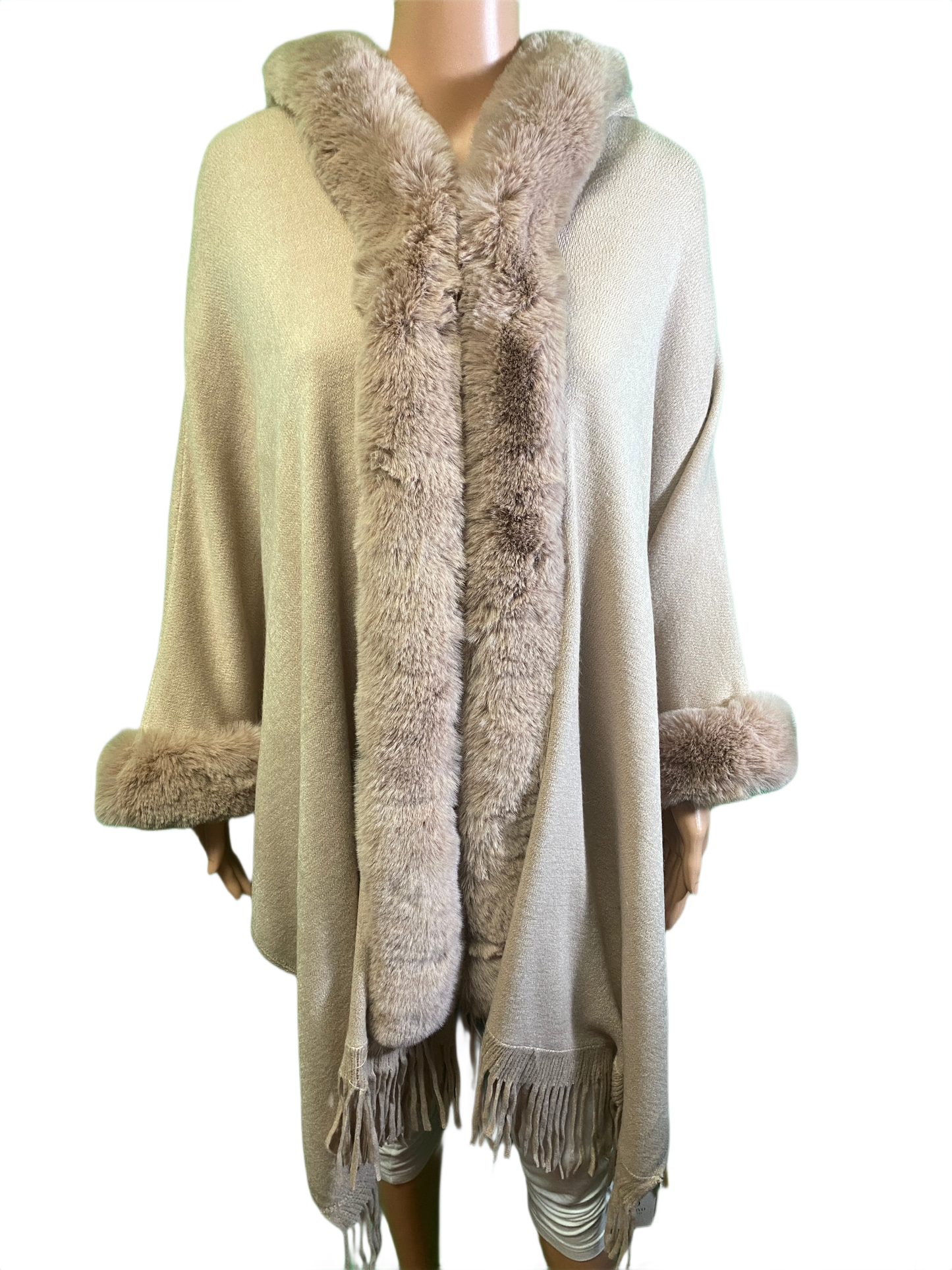 * Pom Pom Fringe Fur - Designer House Sweater