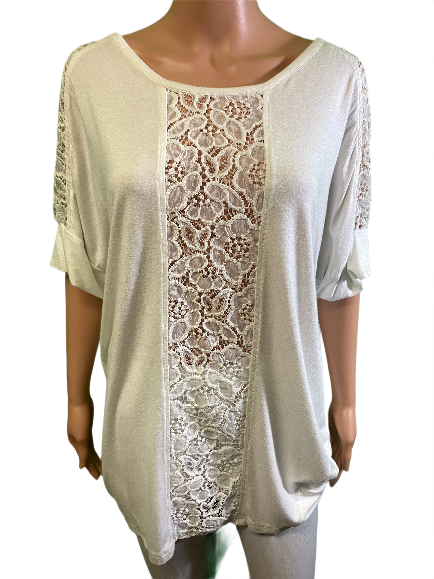 * Center Knit w/ Knit Sleeves - Sea Breeze Top
