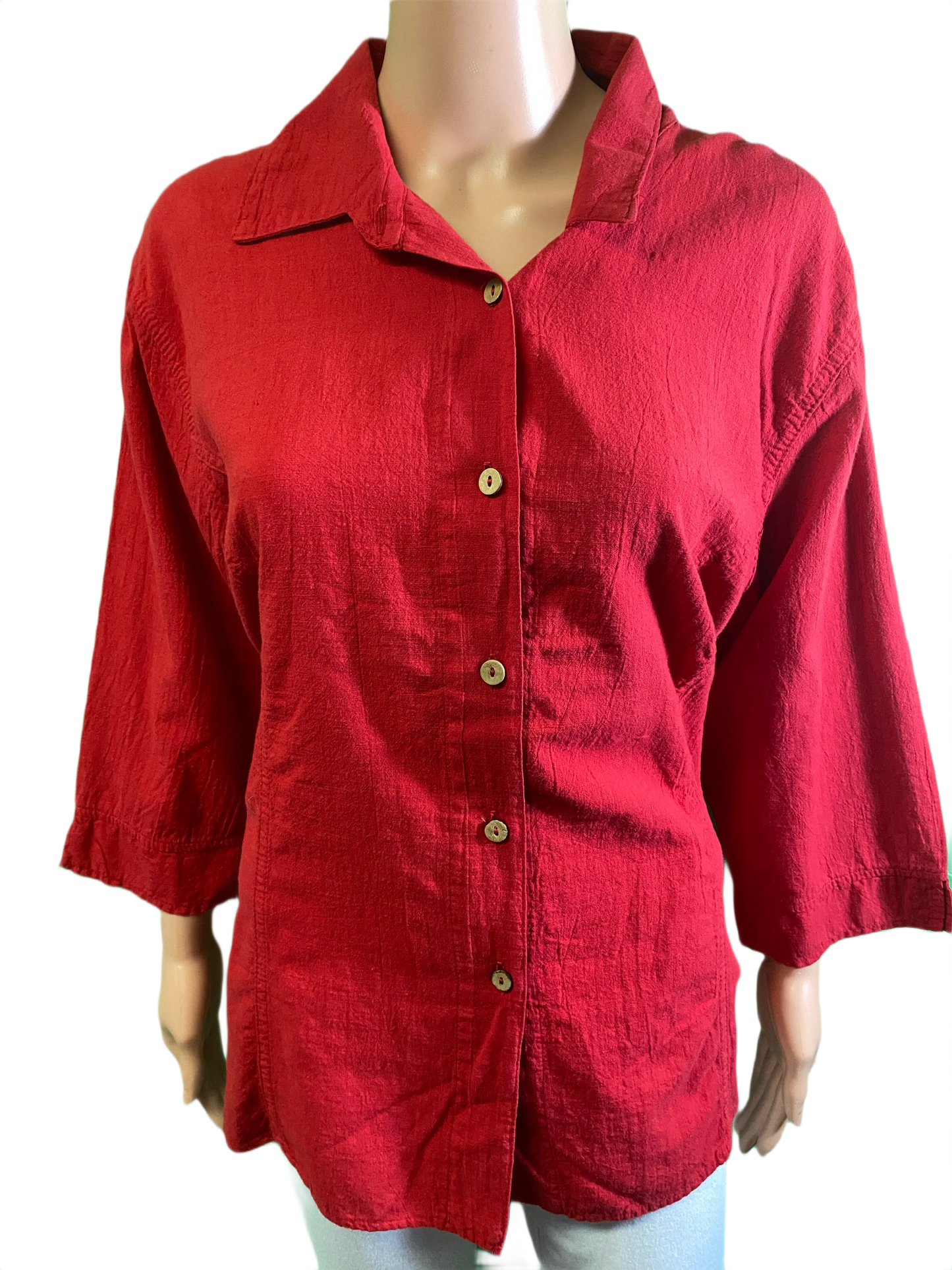 * Button-Up Gauze - Sea Breeze Top
