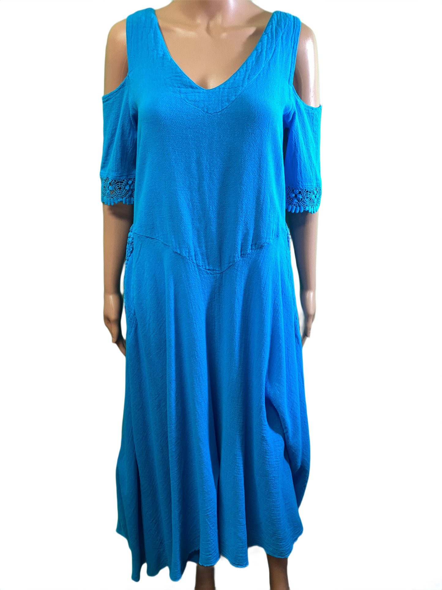 * Cold Shoulder - Sea Breeze Dress