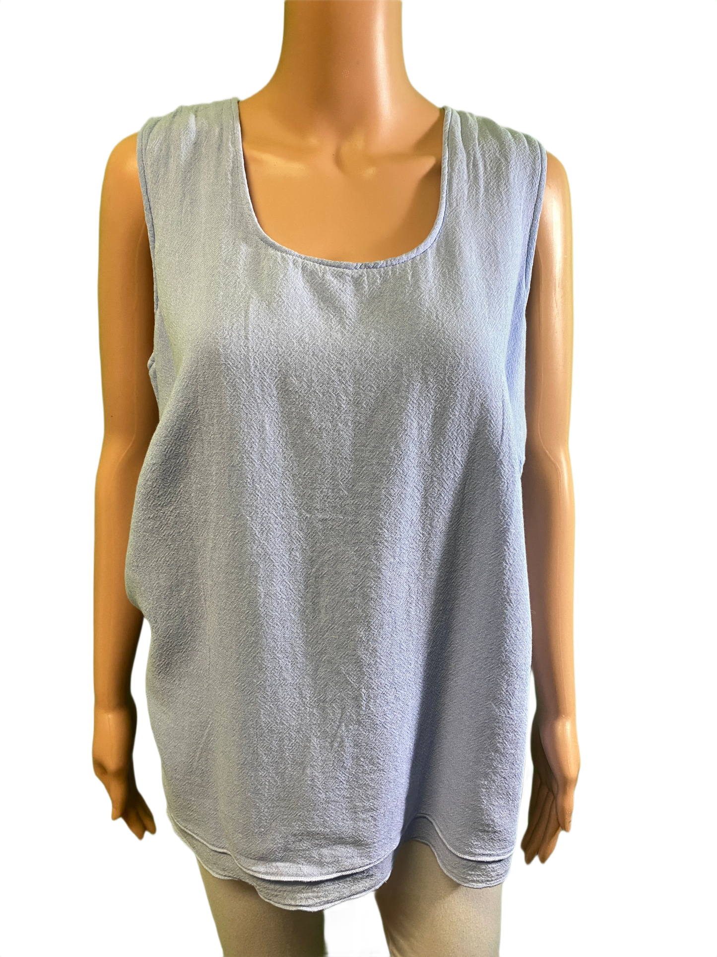 * Bubble Gauze Top - Sea Breeze Tank