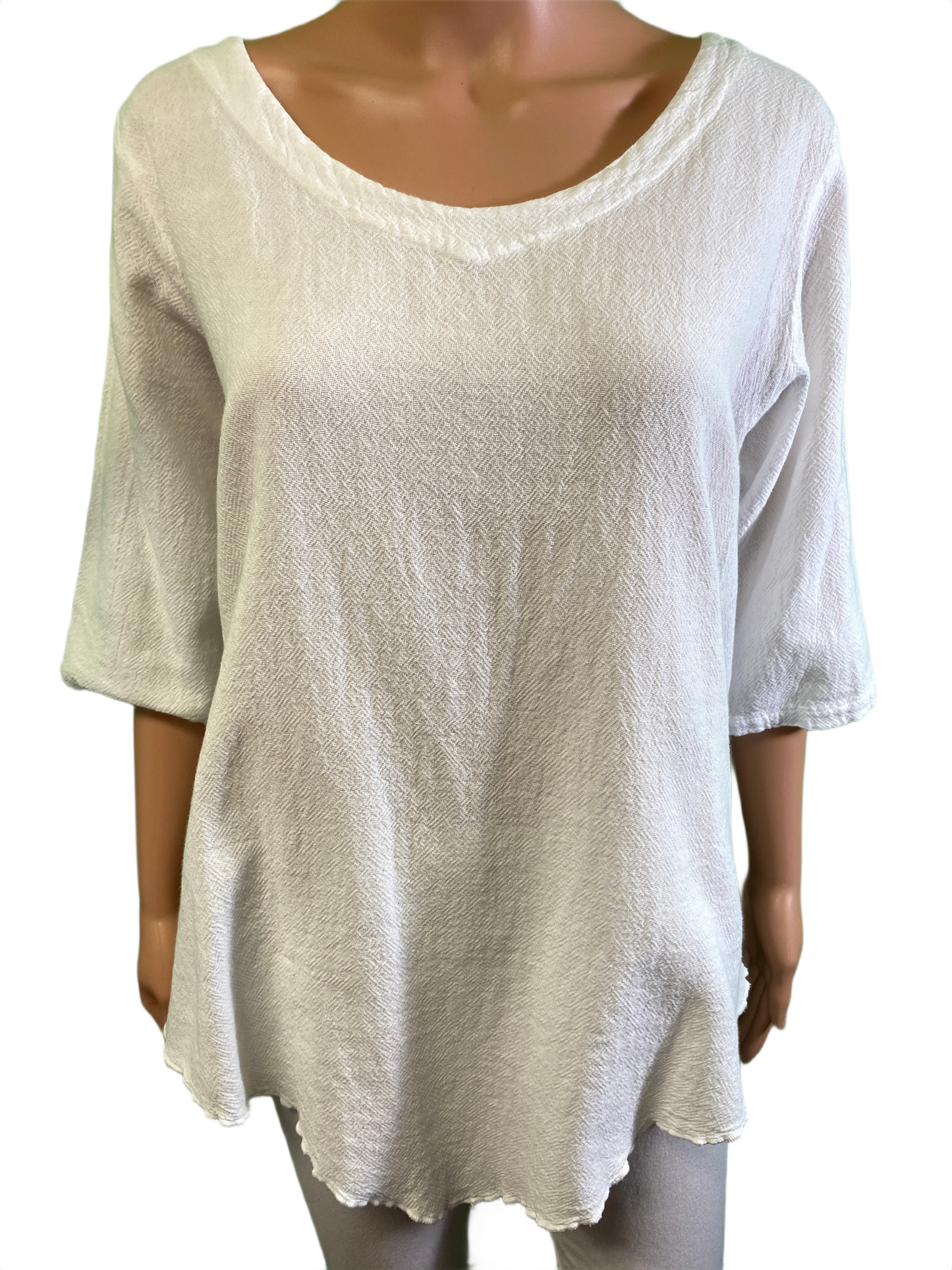 * Bahama Gauze Pointed Hem - Sea Breeze Top