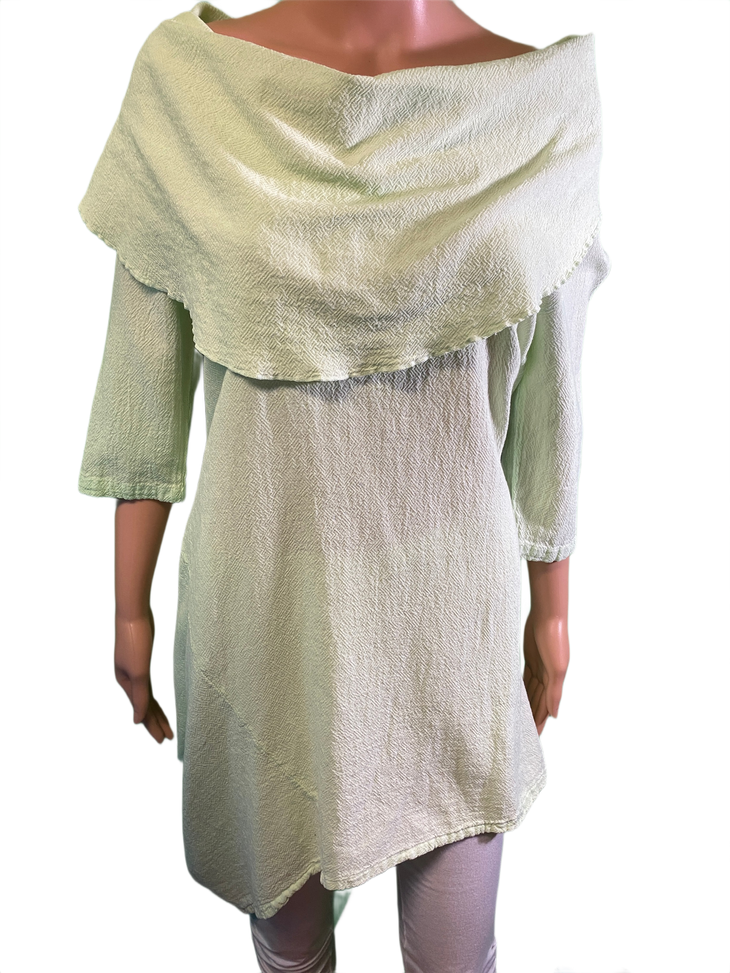 * Hawaiian Gauze Cowl Neck - Sea Breeze Tunic
