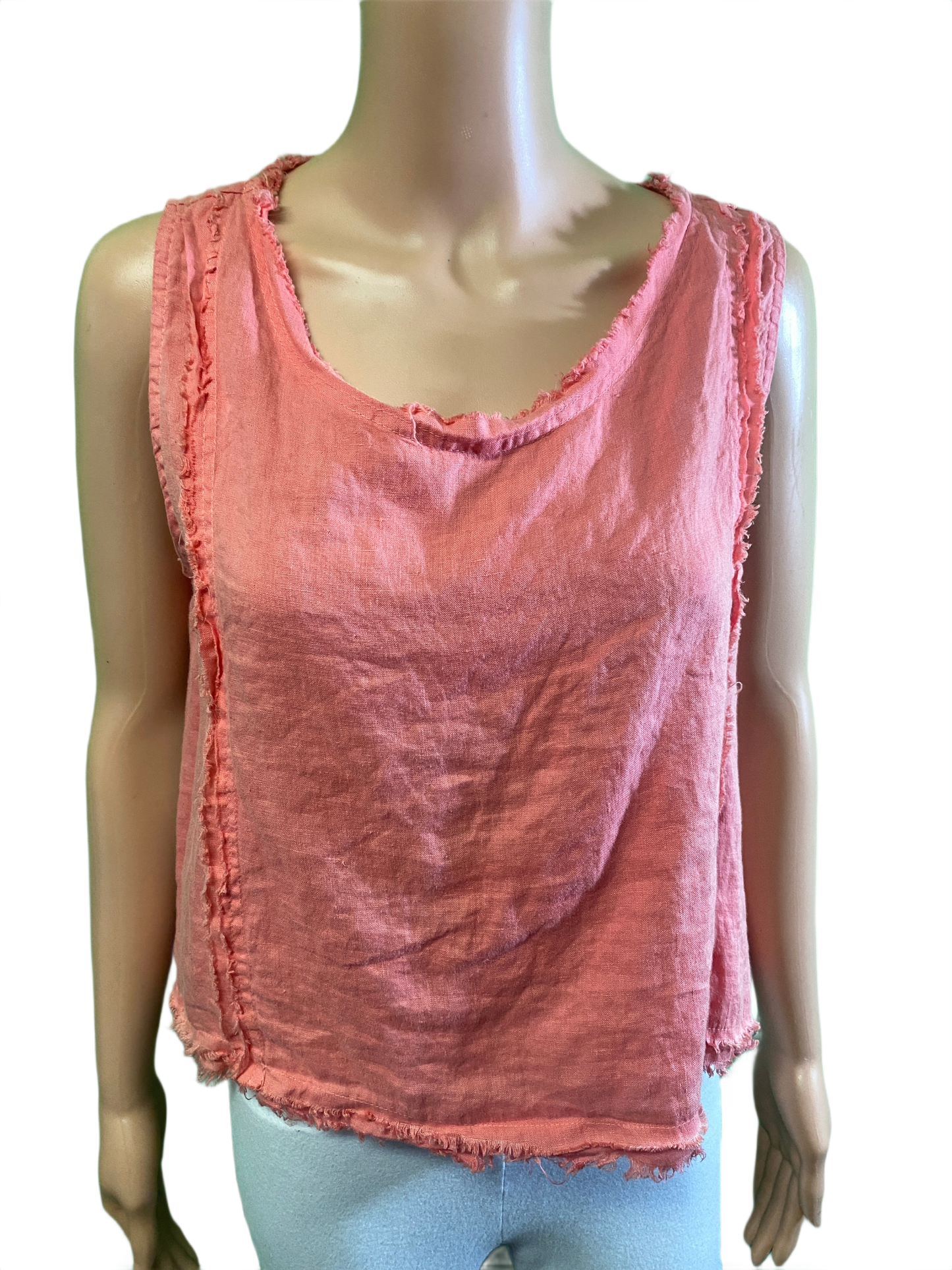 * Linen Raw Edge - Match Point Tank
