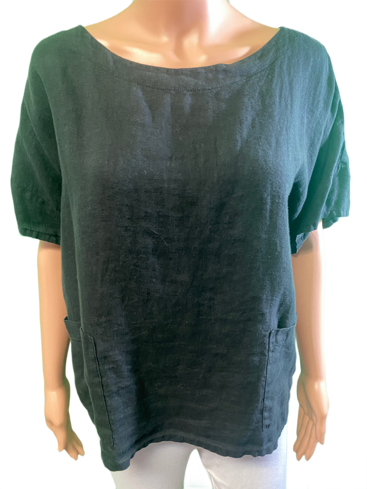 * Linen 2 Pocket Short Sleeve - Match Point Top