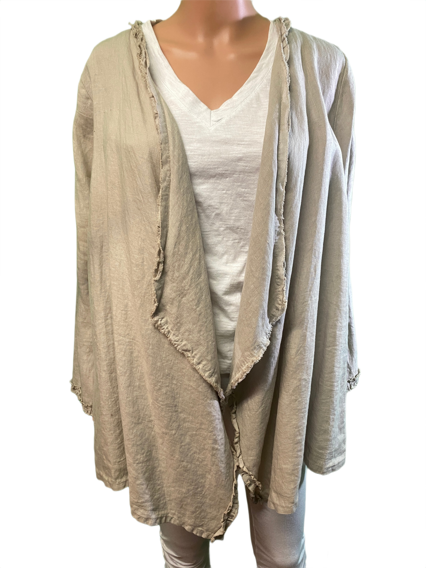* Frayed Long Open - Match Point Cardigan