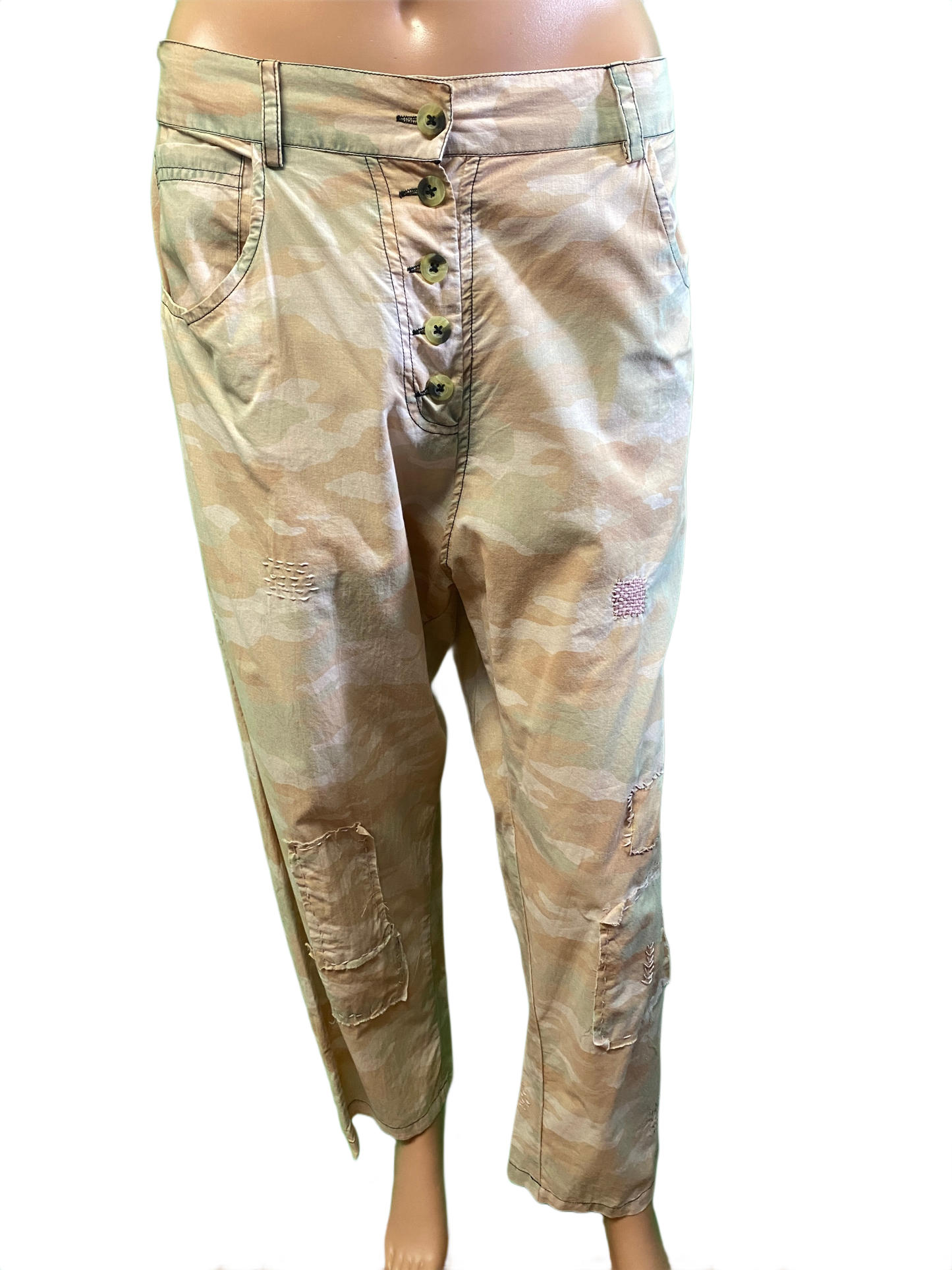 * Camouflage Long w/ Patch - Paper Lace Pants