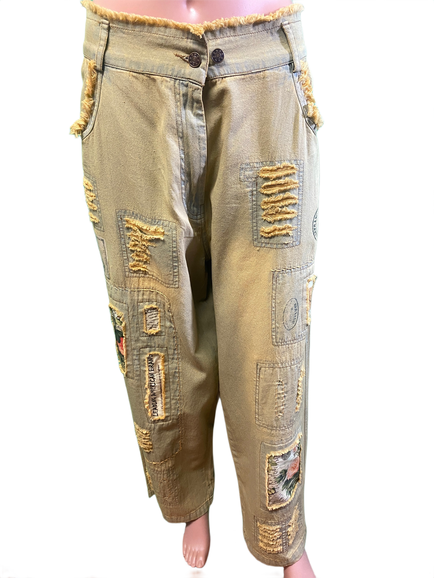 * Vintage Wash w/ Flowers - Paper Lace Pants