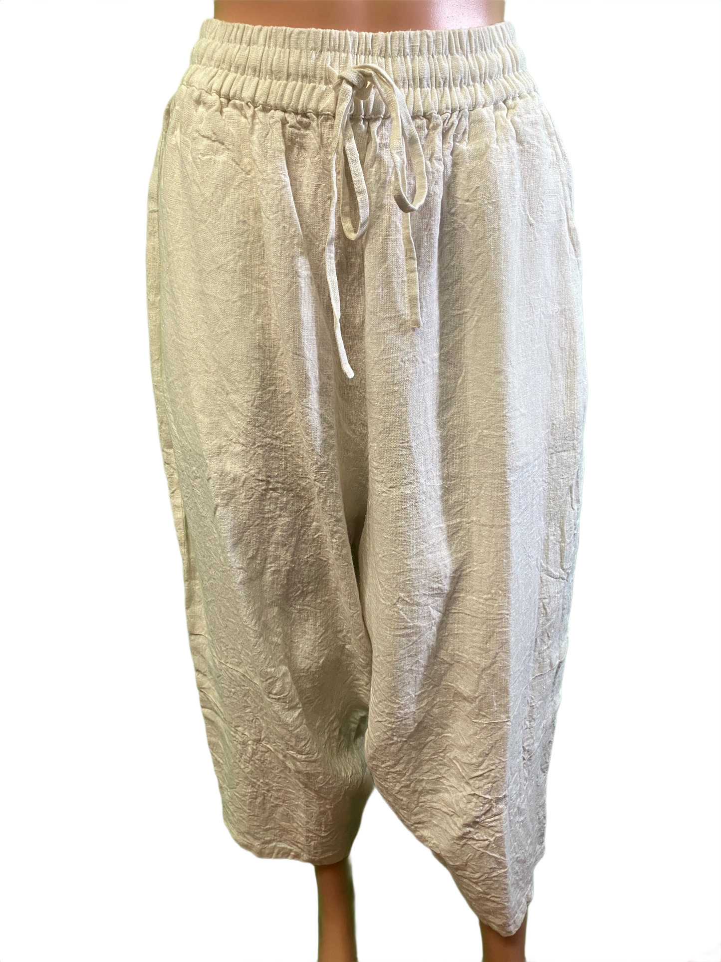 * Linen Pull-On w/ Pockets - Paper Lace Pants