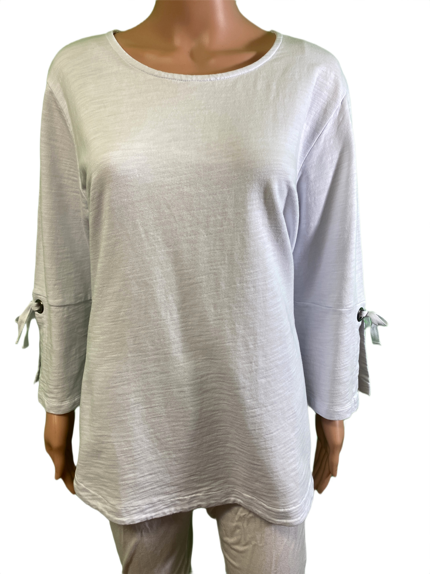 * Scoop Neck 3/4 Sleeve - Wild Palms Top