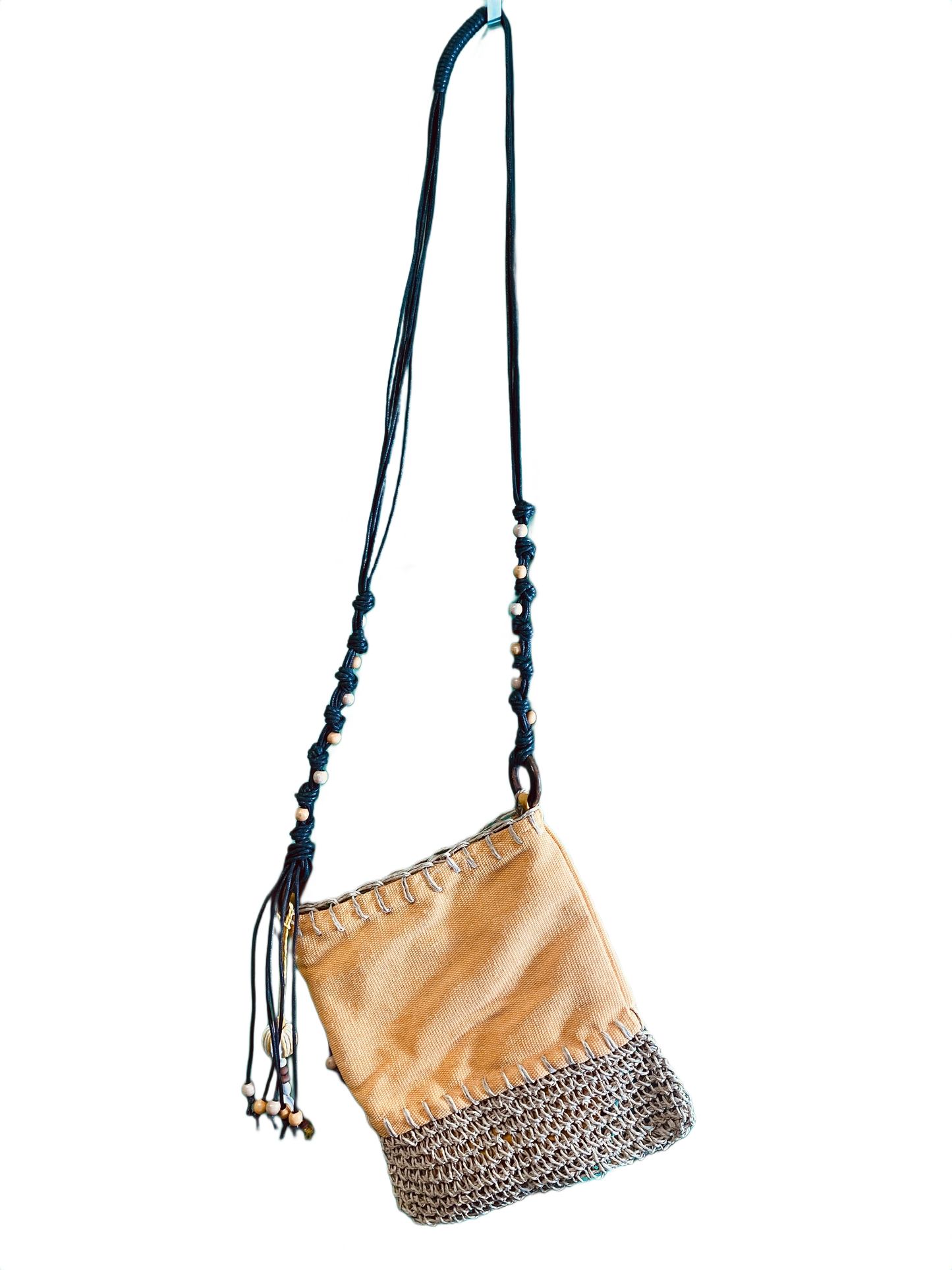 Straw/Canvas Crossbody - Sun 'N' Sand Handbag