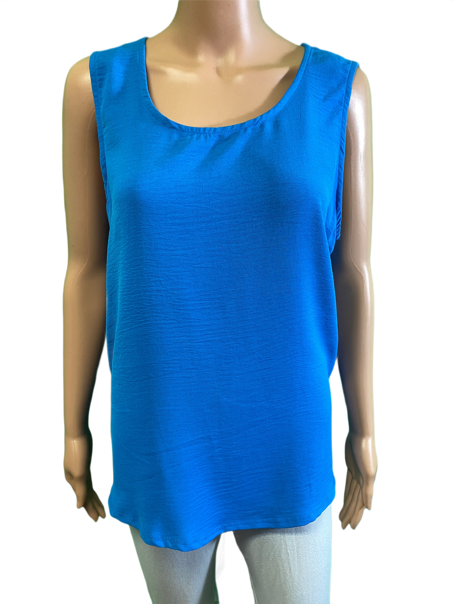 * Textured Scoop Neck Tank Top - Pure Essence Tank