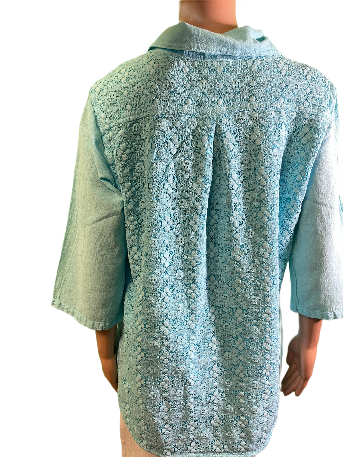 Miami Gauze w/ Lace Inserts - Sea Breeze Top