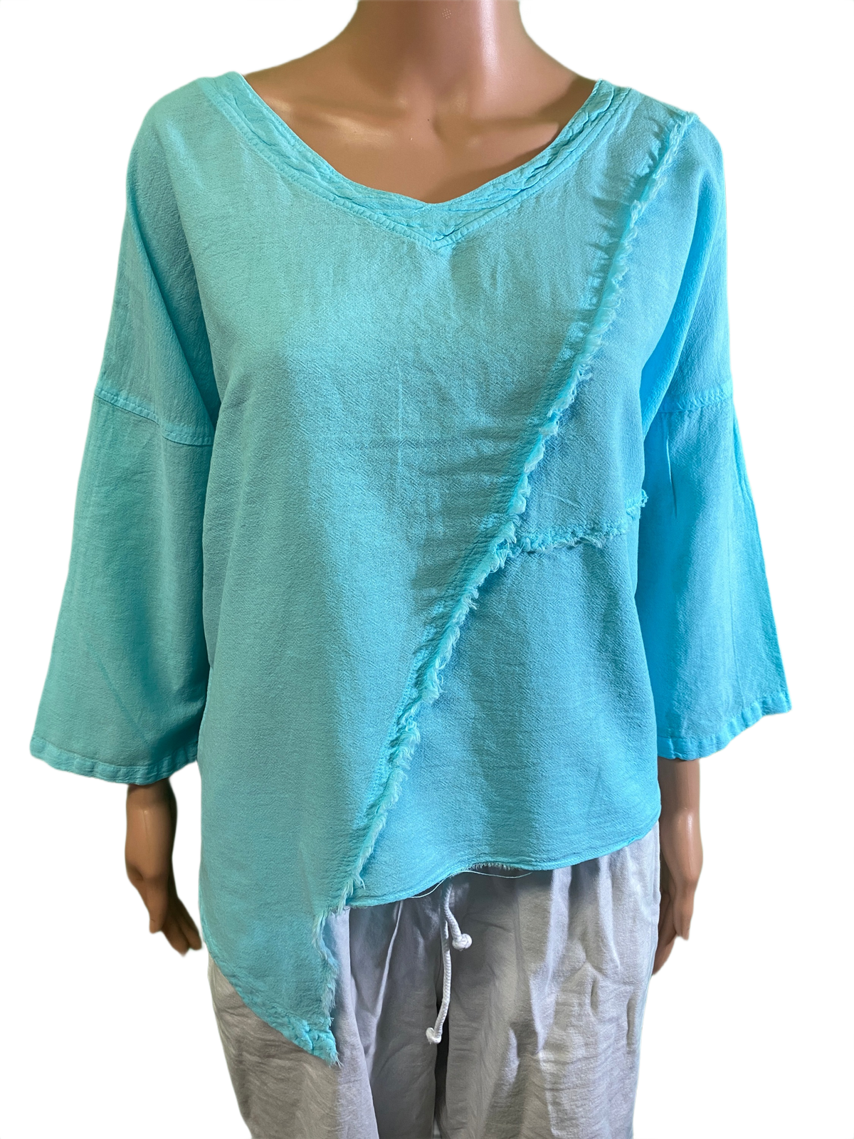 * Miami Gauze Fringe - Sea Breeze Top