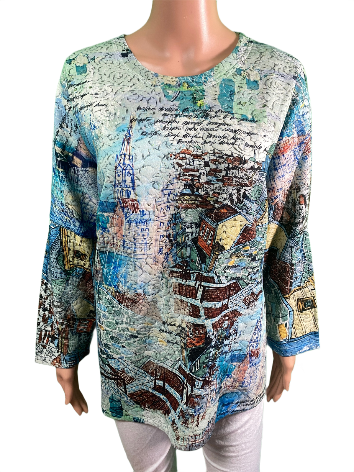 Alice's Town Dolman Sleeve Round Neck Asymmetrical - Inoah Top