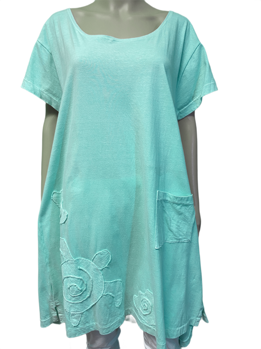Turtle Shortsleeve Dress w/ Pockets - Cot'n Gear Top