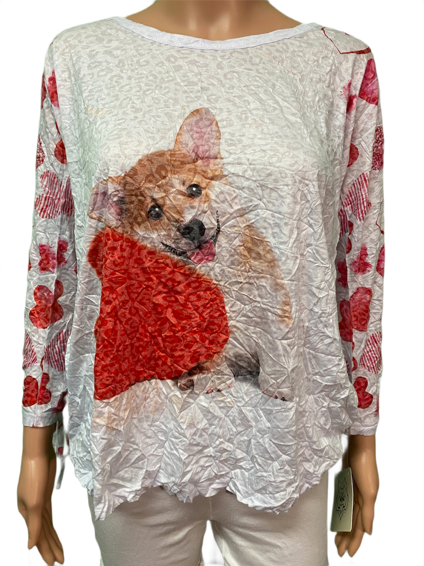 * Dog Heart Tie String - Cubism Top