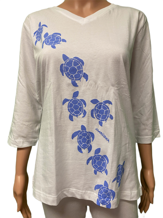 * Sea Turtle March 3/4 Sleeve - Marushka Top