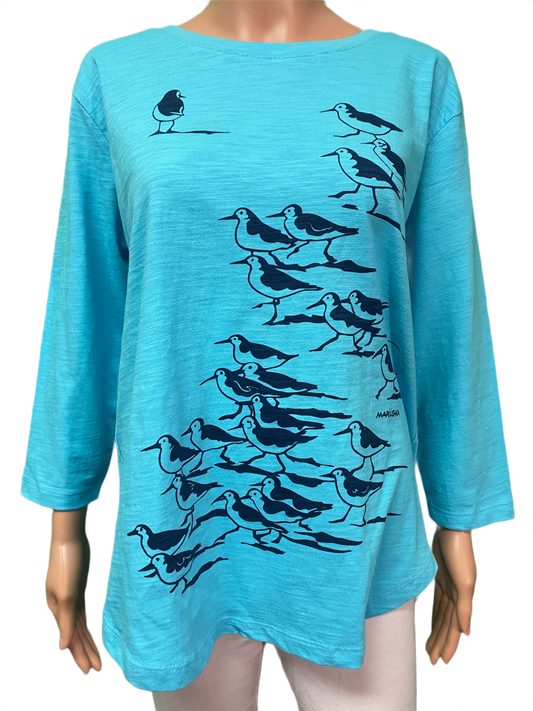 * Sandpipers Slub Hi-Lo - Marushka Top