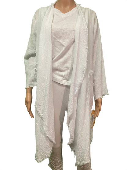 * Tahoe Fringed Open - Oh My Gauze! Cardigan