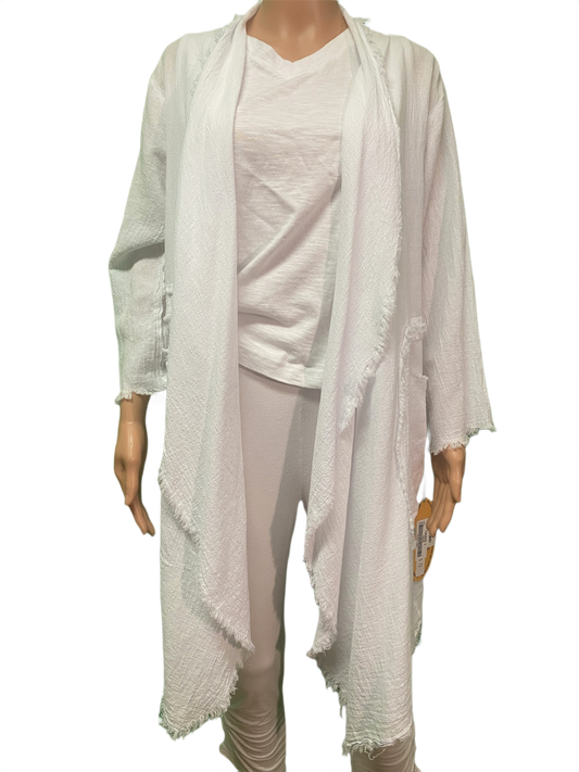 * Tahoe Fringed Open - Oh My Gauze! Cardigan