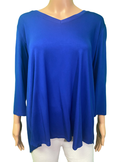 * Bamboo 3/4 Sleeve V-Neck - Pure Essence Top
