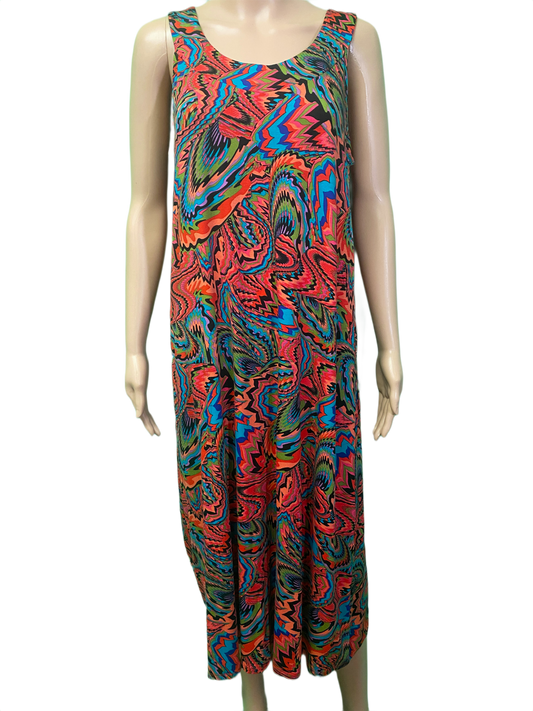 * Abstract Scoop Neck Tank Dress - Pure Essence Dress
