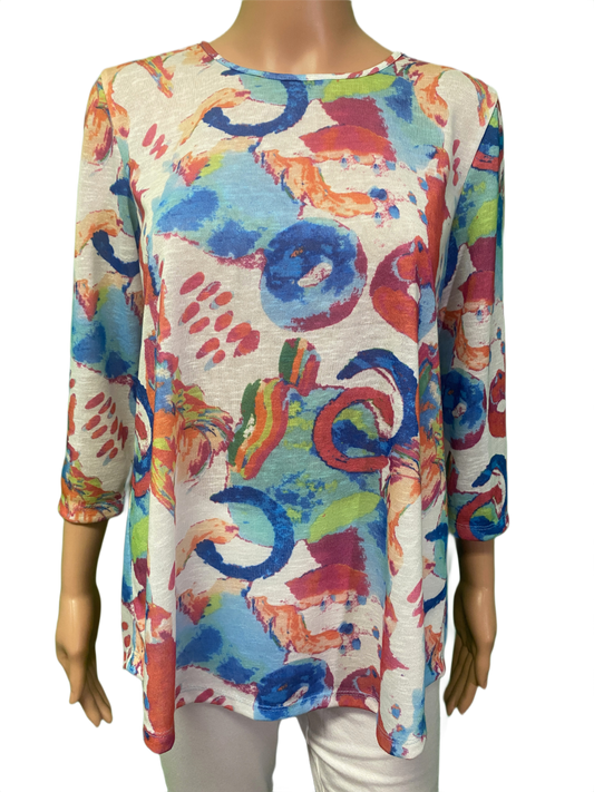 * Abstract 3/4 Sleeve - Pure Essence Top