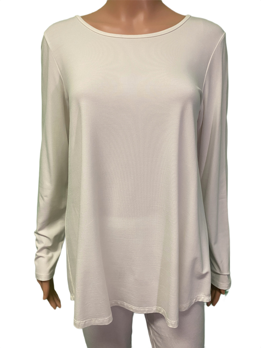 * Bamboo 3/4 Sleeve Scoop - Pure Essence Top