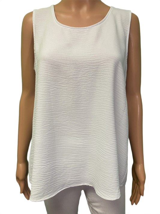 * Textured Scoop Neck Tank Top - Pure Essence Tank