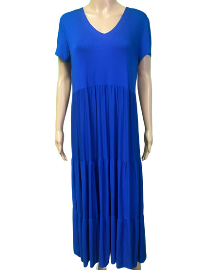 * Long Bamboo Shortsleeve Tiered - Pure Essence Dress