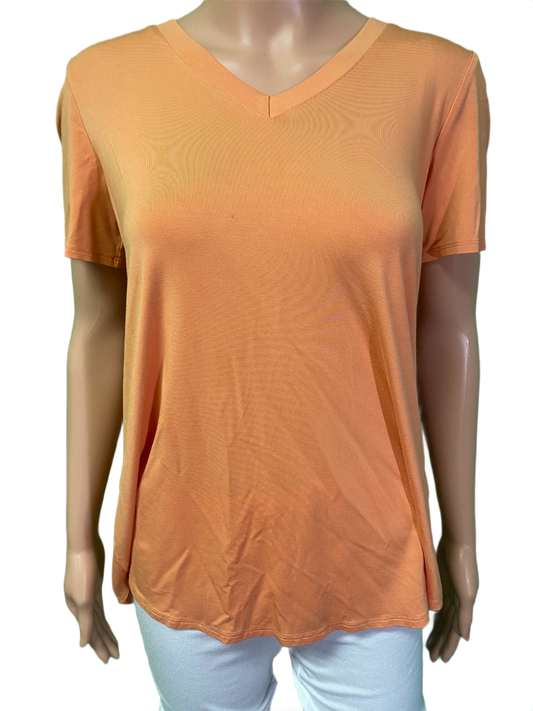 * Bamboo Shortsleeve V-Neck - Pure Essence Top