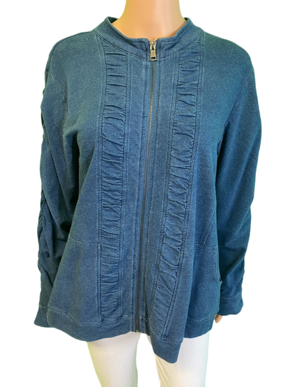 Ruched Full Zip - Wild Palms Jacket